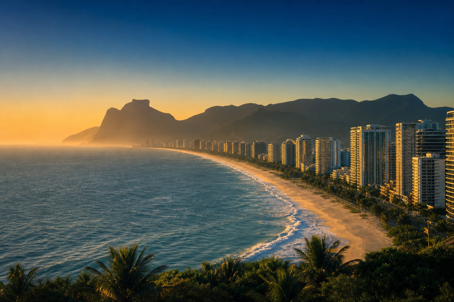 Vista aérea da Barra da Tijuca, Rio de Janeiro