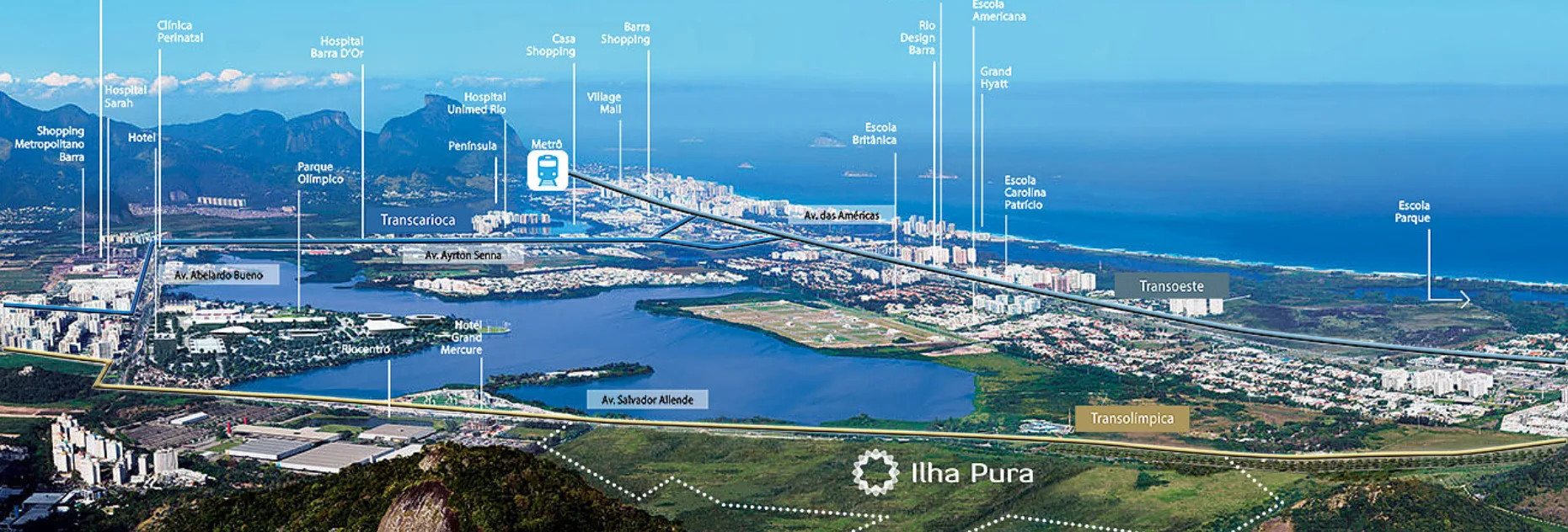 Vista aérea Ilha Pura