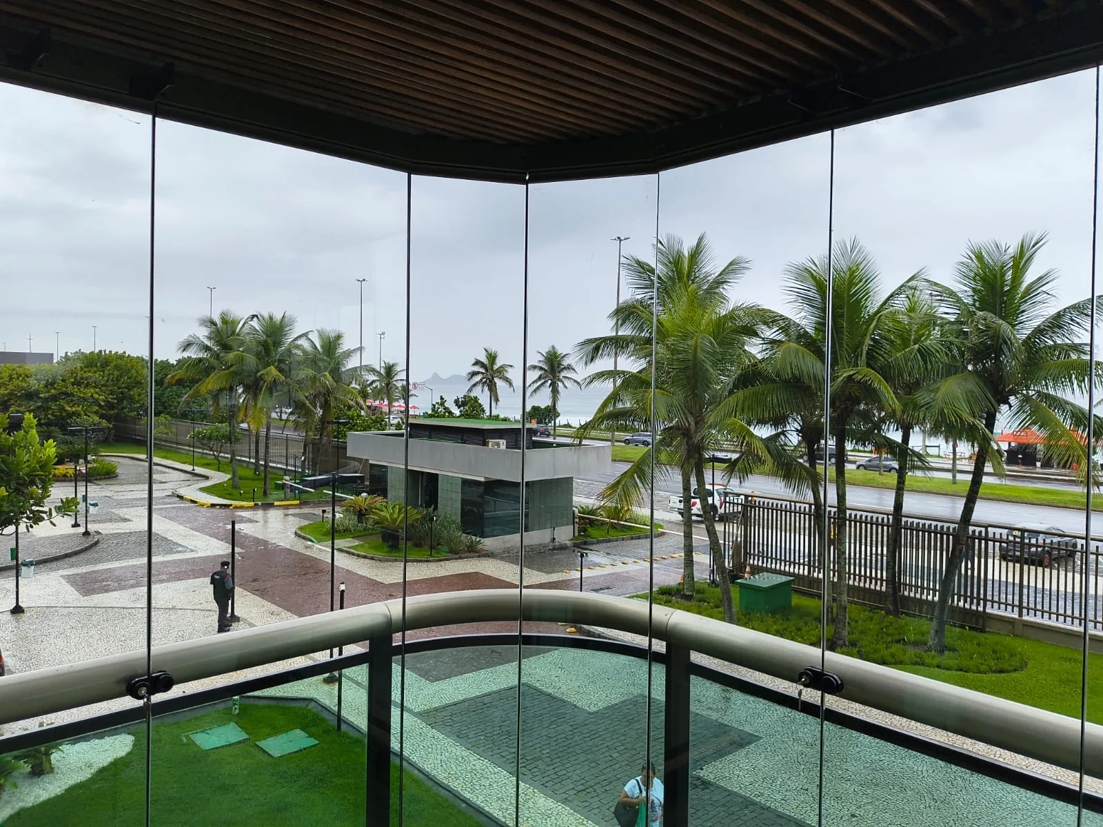 Varanda com vista mar no Barra Golden Green